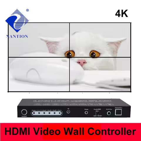 4K 2X2 Video Wall Controller 1 HDMI-compatible Input 4 HDMI-compatible Out 2X1/3X1/4X1/1X2/1X3/1X4 T