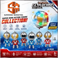 Gasing LED Berlampu & Muzik Pusingan Kartun Anime Mainan Gyro Bercahaya Untuk Kanak-kanak