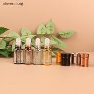 Uloverun 3ml Roll On Glass Bottle   Container Gold  Empty Refillable Mini Roller  Bottle SG