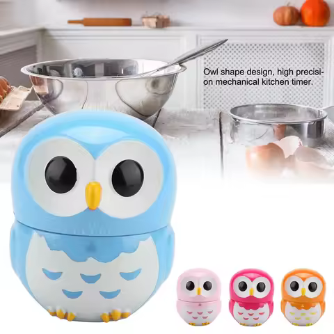 Cooking Timer Cute Owl Shape Kitchen Manual Timer Mechanical Home Cooking Counters Clock Kitchen Tim