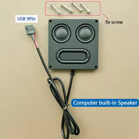 9Pin USB speakers for PC 3Wx2 dual channel with sound card woofer Built in computer speaker