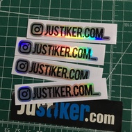 Sticker Custom Akun Nama IG, Sticker SosMed Hologram