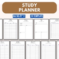 🔥INSTANT🔥 Student Planner Template Essay Study Planner Weekly Timetable Assignment Exam Grade Tracke