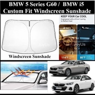 BMW 5 Series G60 i5 (2024-2025) Custom Fit Windscreen Sunshade Cover