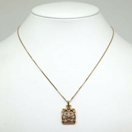 Old CELINE Vintage 18k金 天然鑽石吊墜 項鍊