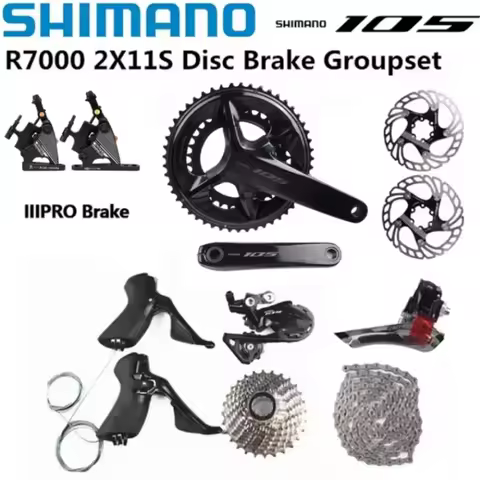 Shimano 105 R7000 2x11s Groupset IIIPRO Brake Mechanical Disc Brake R7100 Crankset Cassette Deraille