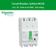 Schneider Electric Circuit breakerGoPact MCCB 1253 poles15kA at 415VAC32A ratingTMD trip unit (G12E3