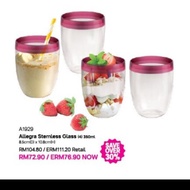 Tupperware 4 pcs Allegra seamless Glass 350ml
