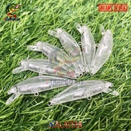 (🇲🇾) Blank Minnow 50s 5cm 5.2gm WITHOUT EYE WITHOUT HOOK Senses Savior / Shinju / Bossna Invader