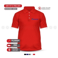 Microfiber Polo T Shirt Sulam Daikin AC Aircon Aircond Inverter Home Kitchen Baju Sales Uniform Fash