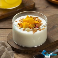 EyeSee 190ml Clear Glass Bowl High Temperature Resistant Yogurt Pudding Glass Cup Fruit Salad Bowls