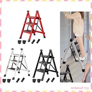 [AmlesofaMY] Step Ladder Step Stool with Anti Slip Pedal Foldable Indoor Outdoor Thickened Steel Ladder 3 Step Folding