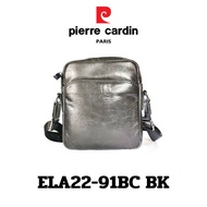 Pierre cardin (ปีแอร์การ์แดง) กระเป๋าสะพายข้างหนังแท้ กระเป๋าหนังสะพายข้าง กระเป๋าเอกสาร มีช่องใส่ของเยอะ รุ่น ELA22-91BC  พร้อมส่ง