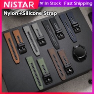 NiSTAR 22MM Silicone + leather classic retro smart watch strap for GT 5 4 3Pro 2 46mm 48mm,Leather l