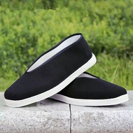 [Free Shipping] Authentic round-toe cloth shoes handmade with thousand-layer soles mens shoes/mens T
