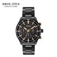 Solvil et Titus Saber Chronograph Quartz in Black Dial and Black Stainless Steel Bracelet Men Watch W06-03287-005