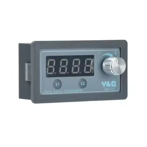 Potentiometer Frequency Meter 4-Digit LED Digital Display Adjustable Resistor PLC Frequency Converte