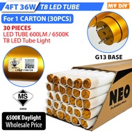 NEO SIRIM 30pcs 4FT 36W Extra Bright LED Tube 3600LM / 6500K T8 LED Tube Light Lampu LED Tiub T8