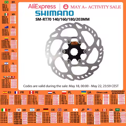SHIMANO RT70 Center Lock Disc SM RT70 140MM 160MM 180MM 203MM Disc Rotor Ice Technologies 105 R7000 