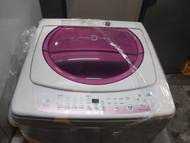 有拆洗內桶~二手中東芝10公斤洗衣機，2014年，型號AW-B1075G，保固3個月，請加line帳號chin0290問大戶藥師