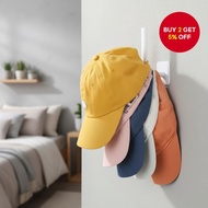 1pc Hat Hanger with Adhesive Hooks, Baseball Cap Rack, Wall Mount Hat Organizer, No Drill Closet Doo