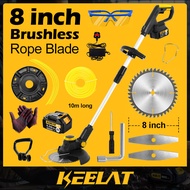 KEELAT Cordless Brushless Mesin Rumput Bateri 1800W 8 Inch Electric Grass Trimmer Grass Cutter Cordl