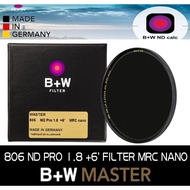 Flat Transport Germany Imported B+W Master 806 ND 1.8+6 MRC 72mm Nano Coating Filter