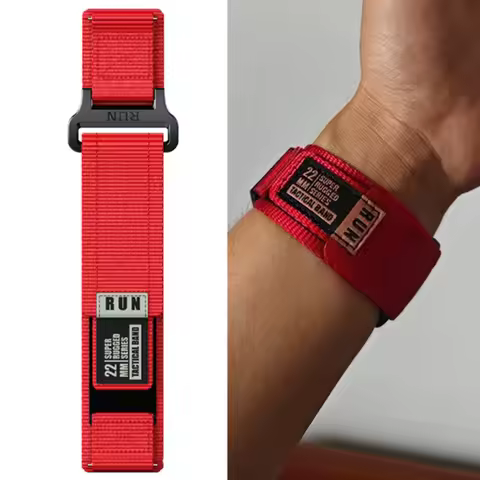 20 22mm Easy Fit Strap Nylon Sporty Style Wristband for Forerunner / Active / Vivoactive 4 / Huawei 