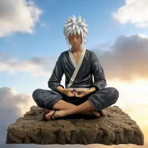 15cm/5.9in Naruto Anime Jiraiya Sitting Posture Action Figures Pvc Statue Desktop Ornamen Collection
