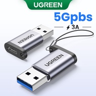UGREEN Original Type C to USB 3.0 Adapter Converter Fast Charge, 5Gbps Sync, Audio, Compatible for iPhone 11, Samsung S20 S10 S9 S8 Plus A70 A50 A20e, Google Pixel 4 3a X, P30 Pro