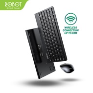 Robot  Keyboard Wireless mini  Portable and Mouse Combo Black/Red - KM3000