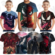 *YAYA*Sci-Fi Movie T-shirt Marvel Venom Spider man Children's Handsome Short Sleeve T-shirt
