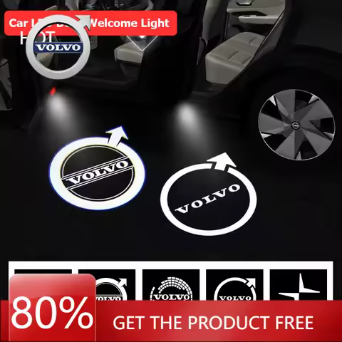 2026 Hot For VOLVO 2Pcs Car LED Door Welcome Light Projector Auto Logo Accessories For Volvo XC90 V9