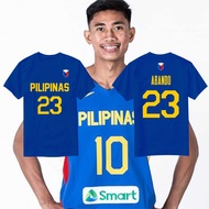 Gilas Pilipinas T-Shirt Jersey - Renz Abando - Gilas Pilipinas Fiba World Cup 2023