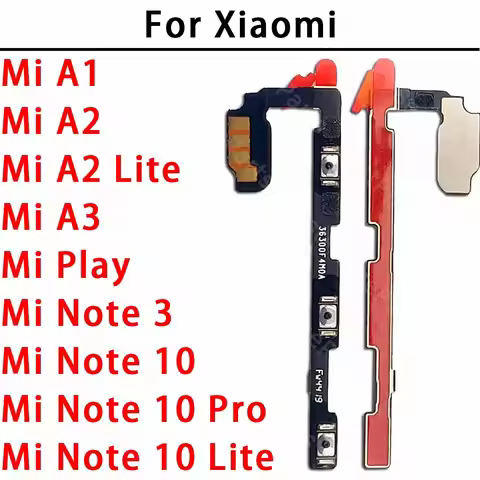 For Xiaomi Mi Note 10 Pro A1 A2 Lite A3 Play Note3 Note10 MiPlay Side Button Switch Volume Key Power