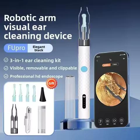 Wireless Ear Wax Removal Tool with Camera Ear Pick Rechargeable Ear Cleaner 8 Megapixels Check Camer