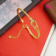Retro Heavy-duty Design Style Minimalist Linear Open Bangle Light Luxury Premium Bracelet To the lad