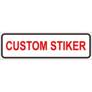MERAH Custom White Vinyl Sticker Writing Red Font Sign Sticker/ Sign Sticker/ Car Motorcycle Sticker