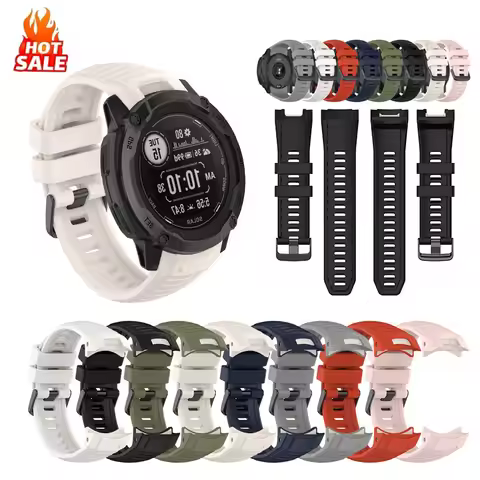 26mm Sports Silicone Strap For Garmin Instinct 2X Solar tactical Fenix 8 7 6 5 3 5X 6X 7X Pro Fenix 