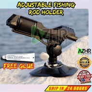 Adjustable Fishing Rod Mount Rack, Universal Fishing Rod Holder for Inflatable Boat Kayak + FREE GLUE