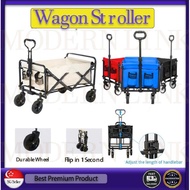 wagon trolley Folding Picnic Cart Camping Wagon with Wheels Pets Baby Toddler Cat Dog Wagon Stroller [SG SELLER]