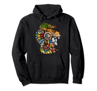 Aztec Skull Jaguar Warrior Mask Mayan Pullover Hoodie