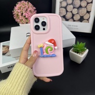 Phone Case Suitable for IPhone 11 12 Pro Max X XR XS MAX 7 Plus 8 Plus IPhone 13 Pro Max IPhone 14 Pro Max IPhone 15 Pro Max Soft 14 Pro Cartoon Christmas Snail Accessories