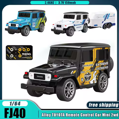 1:64 Mini Rc Car Alloy Toyota Remote Control Car Desktop Drift Off-road Vehicle Pocket Cars Kids Toy