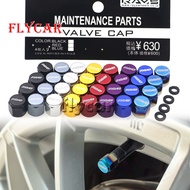 4pcs RAYS Car Tire Wheel Valve Caps Air Dust Caps Tyre Rim Stem Covers Aluminum Alloy Waterproof Car