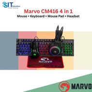 Marvo CM416 Loot40 4 in 1 Combo [ Mouse + Keyboard + Mouse Pad + Headset ]