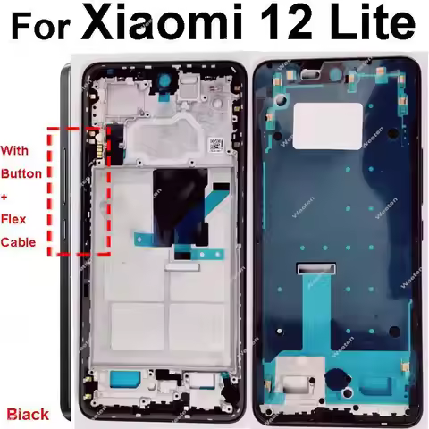 Middle Housing For Xiaomi 12 Lite 12lite Middle Frame Housing Front LCD Frame Bezel Holder Cover Rep