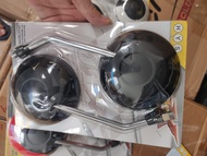 Spion Scoopy Karbon Gagang Twotone - Blue X Gold - Crome / Spion Honda Scoopy Vario Beat Supra Blade