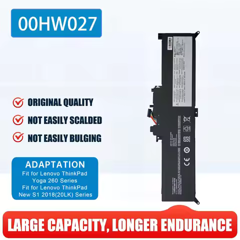 NEW Replacement 00HW027 Laptop Battery For Lenovo ThinkPad Yoga 260 370 X380 00HW026 SB10F46464 01AV