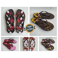 Women's Flip Flops - FLAMINGO WAFER NUTELLA ICE CREAM SUNFLOWER